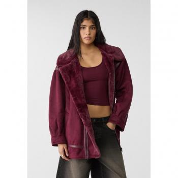 Burgundy Oversized Double-Sided Jacket M