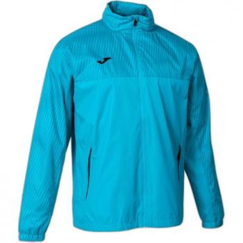 Chubasquero hombre Joma modelo Montreal turquesa flúor, textil multideporte, color azul