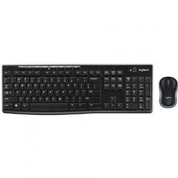 Combo de Teclado y Ratón Inalámbrico Logitech MK270, Disposición QWERTY US Internacional - Color Negro