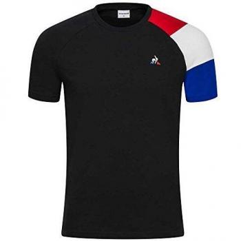 Le Coq Sportif Tri LF BBR tee SS N°2 M Camiseta de Manga Corta, Hombre, Black/Cobalt, XS