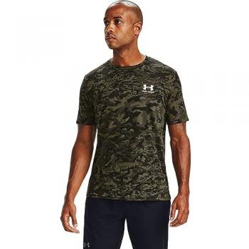 Under Armour ABC Camo Short Sleeve T-Shirt for Men - Black/Green - Size L