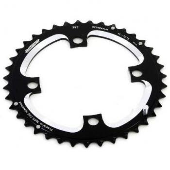 MSC Bikes MSC CNC Alu7075 4Brazos 104 mm 39D - Plato de Ciclismo, Color Negro