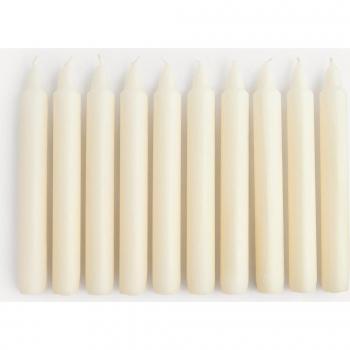 Set de 10 velas blancas - Nuestro Mejor Precio