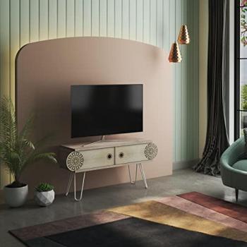 Mueble TV Retro Illia 106x30x48 cm en color rovere