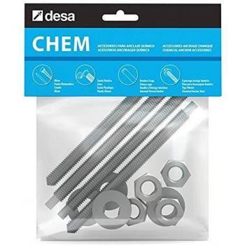Desa 26109121 26109121-Esparrago Anclaje quimico m12 x110-Envase de 10 ud, Negro