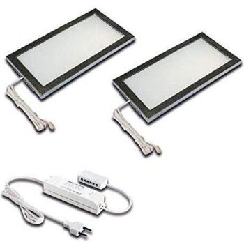 Lámpara LED Bajo Mueble Hera Sky Dimmer 2x 3.000K Acero Inoxidable