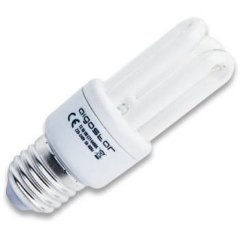 Aigostar 140526 - Bombilla de bajo consumo T2 3U de 5W, rosca grande y luz fría, A, 230V, E27