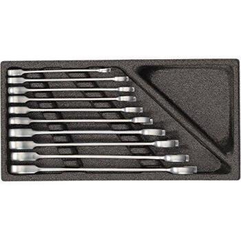 Juego de llaves para tornillos Gedore R22150003, 2/6 módulo ct, 10 piezas, incluye llaves poligonales y boca de trinquete