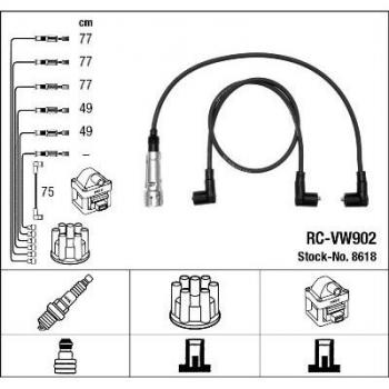 Juego de cables de encendido NGK 8618, alta calidad, resistencia al calor, diseño específico para vehículos, fácil instalación