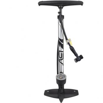 BV - Bomba de Aire ergonómica para Bicicleta con manómetro con Cabezal de válvulas Presta y Schrader, 160 PSI