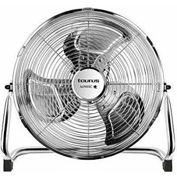 Taurus Sirocco 18 - Ventilador circulador de aire, 3 velocidades, 3 hélices metálicas, 45 cm de diámetro, inclinación ajustable, 120 W, rejilla extraíble, silencioso, base antideslizante