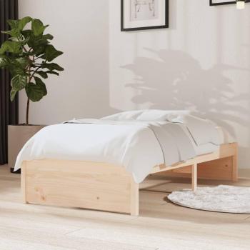 Cama individual de madera maciza 75x190 cm