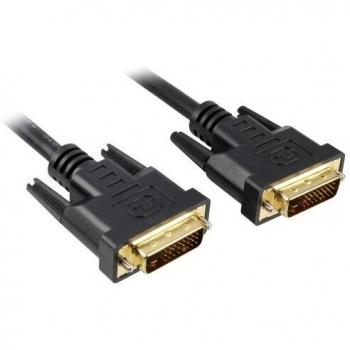 Cable DVI-D a DVI-D (24+1) de 5 metros Negro Sharkoon