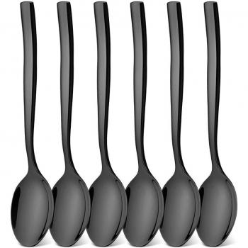 icxox Cucharas De Espresso Set De 6 Piezas, 11,6cm, Acero INOX 18/10