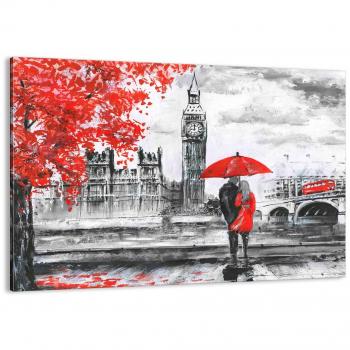 Cuadro sobre lienzo - Impresión de Imagen - Londres arquitectura ben grande - 100x70cm - Imagen Impresión - Cuadros Decoracion - Impresión en lienzo - Cuadros Modernos - AA100x70-3153
