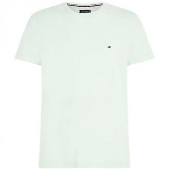 Camiseta Tommy Hilfiger Stretch Verde para Hombre, algodón orgánico, manga corta, corte entallado