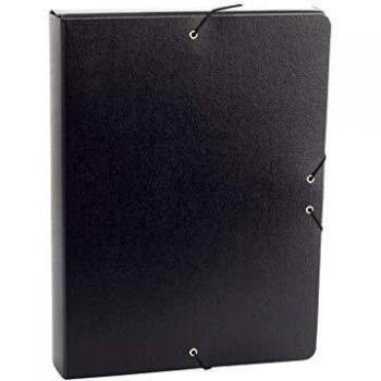 Carpeta Proyecto Gofrado Resistente con Gomas Elasticas Grosor 5cm Color Negro