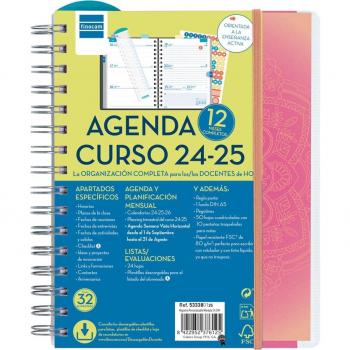 Agenda Docente Magistral Personalizable 2024-2025 Mandala Finocam