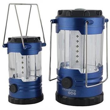 amarillostone  led family camping lantern conjunto metallic azul