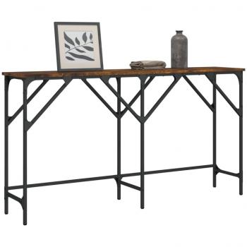 vidaXL Console Table Smoked Oak 140x29x75 cm Engineered Wood