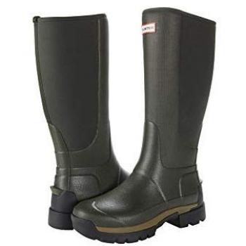 Hunter Women's Balmoral Hybrid Tall Wellingtons - Dark Olive Green - Size 8