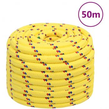 Cuerda de barco polipropileno amarillo 20 mm 50 m
