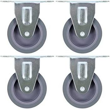 vidaXL 24x Ruedas Fijas Diámetro 75mm Accesorios para Manipulación Materiales Muebles Bancos Trabajo Carritos Estanterías Resistencia Golpes Suaves