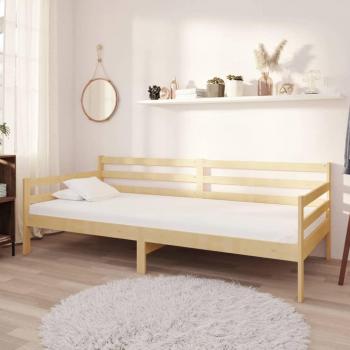 Sofá cama con colchón 90x200 cm de madera maciza de pino