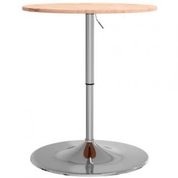 Mesa alta de madera maciza de haya Ø60x89,5 cm Marrón