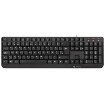 NGS FunkyV3 Teclado Multimedia USB AZERTY Francés con 12 Teclas de Función y Cable de 1.40m Negro