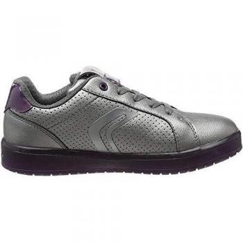 Geox J KOMMODOR GIRL A, Girls' Low-Top Sneakers Trainers, Silber