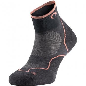 Calcetines Lurbel Desafio Mujer Trail Running Transpirables Anti-Ampollas Sin Costuras Gris/Negro/Fucsia