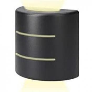 Aplique LED 6W 60lm 4000K Luz Día IP65 Exterior Ovalado con Rayas EDM 12x12x6cm