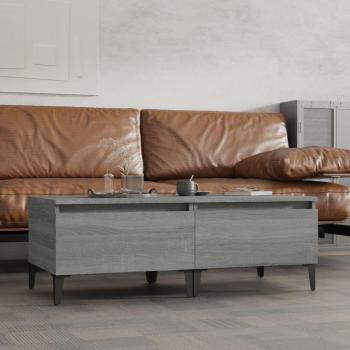 Mesa auxiliar vidaXL 2 uds madera contrachapada 50x46x35 cm en colores Blanco, Negro y Blanco brillante, ideal para salón como mesa de sofá o consola de entrada