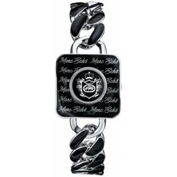 Marc Ecko E95057L1 - Reloj analógico de mujer de cuarzo con correa de acero inoxidable plateada - sumergible a 50 metros