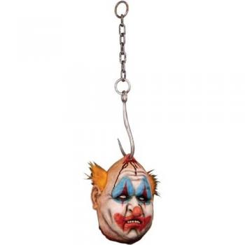 Cabeza del Payaso Burger Decapitada - Decorativo de Látex Resistente, Pintada a Mano, 21.5 cm, para Halloween, Desfile de Carnaval y Fiesta de Disfraces