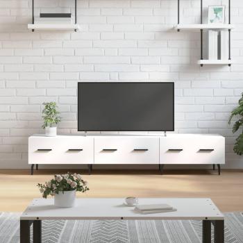 Soporte para TV blanco de madera multicapa, dimensiones 150x36x30 cm