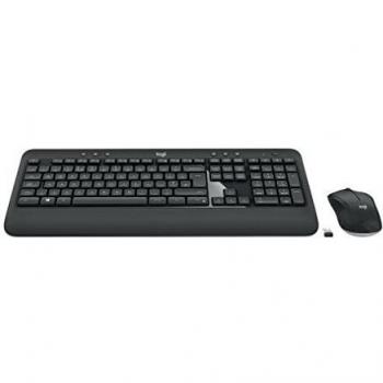 Logitech MK540 Advanced Combo Teclado y Ratón Inalámbrico para Windows, Receptor USB unificador de 2,4 GHz, Botones Multimedia, Batería de 3 años de duración, PC, Portátil, QWERTY Portugués - Negro