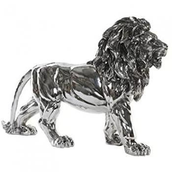 Figura Decorativa DKD Home Decor Plateado León Moderno 55,5 x 17,5 x 38,5 cm