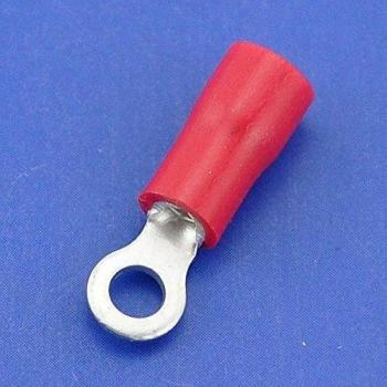 electronics-salon 1000 x Crimp Conector, 22 ~ 16AWG, # 4, 19 Amp, Rojo, terminales de anillo, RV 1.25 - 3