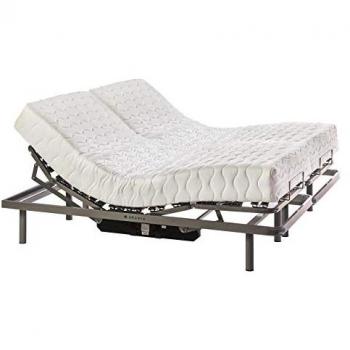 Cama Articulada Eléctrica Doble de Matrimonio con Colchón Luka 150cm x 190cm y Mando Inalámbrico