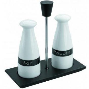 Lacor - 62381 - Juego Salero- Pimientero Ceramic 2 piezas Con Soporte
