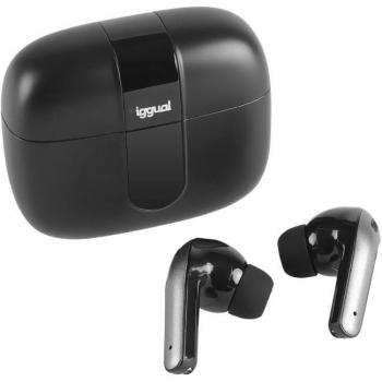 Iggual Auriculares Inalámbricos TWS Bluetooth Negros
