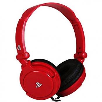 4Gamers - Pro 4-10 Auricular Estéreo Licenciado, 40Mm De Diámetro, Micrófono Flexible, Rojo