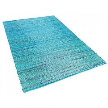 Alfombra - Algodón - 140x200 cm - Azul - MERSIN