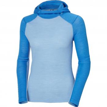 Sudadera con capucha mujer Helly Hansen Lifa Merino de peso medio azul brillante XS