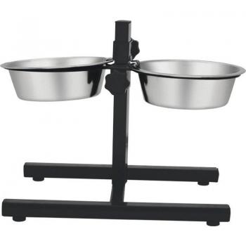 Comedero doble para perros con soporte regulable de COPELE.