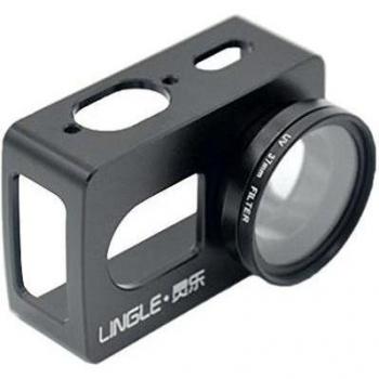 Caso Marco con Tapa Lente Tornillo + Filtro UV para Xiaoyi 2II 4K - Negro