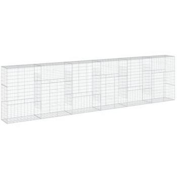 vidaXL Gabion Basket with Cover 600x50x150 cm Galvanised Iron