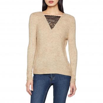 Only Onlmiramar L/s Pullover Knt, suéter para Mujer, Beige
